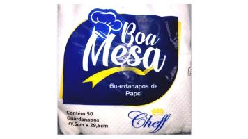 Guardanapo Papel 29,5x29,5 C/50 Boa Mesa Cheff Lider
