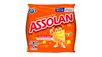 Esponja De Aco Assolan 45gr C/8 Esponjas Fardo C/200 Saquinhos C/8 Ype