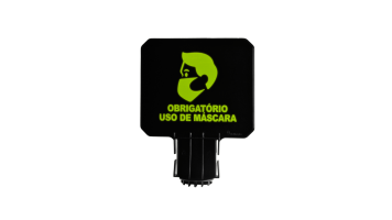 Sinalizador Placa Para Cone Obrigatório Uso De Máscara Bralimpia - Plco2008