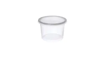 Copo Descartável Pote C/ Tampa Pp 350ml Branco Belocopo Pct/25 Unid