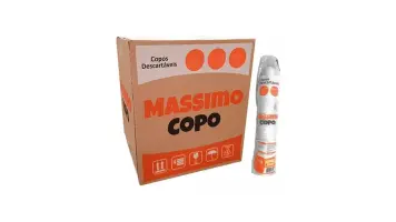 Copo Descartável Ps 300ml Massimo Branco Cx C/20 Pcts
