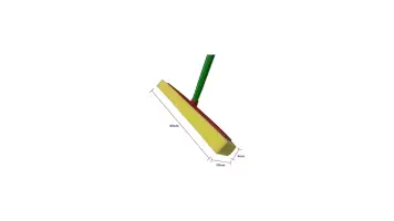 Rodo Espuma Gigante Amarela Plast Gigante Passa Cera Andrade- 573 Com Cabo