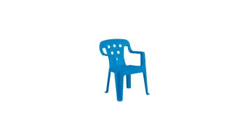 Cadeira Plast Poltroninha Infantil Mor Azul -15151554