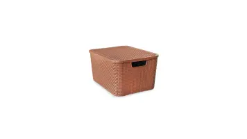 Caixa Organiz Rattan Marrom 40l Arqplast- 25602