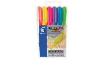 Marca Texto 6 Cores Lumicolor Pilot 200-sl