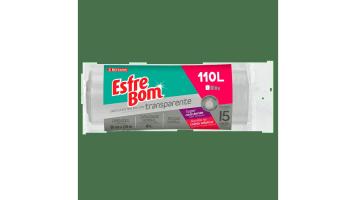 Saco Lixo Branco 110l Rolo Branco Esfrebom C/15 Unid
